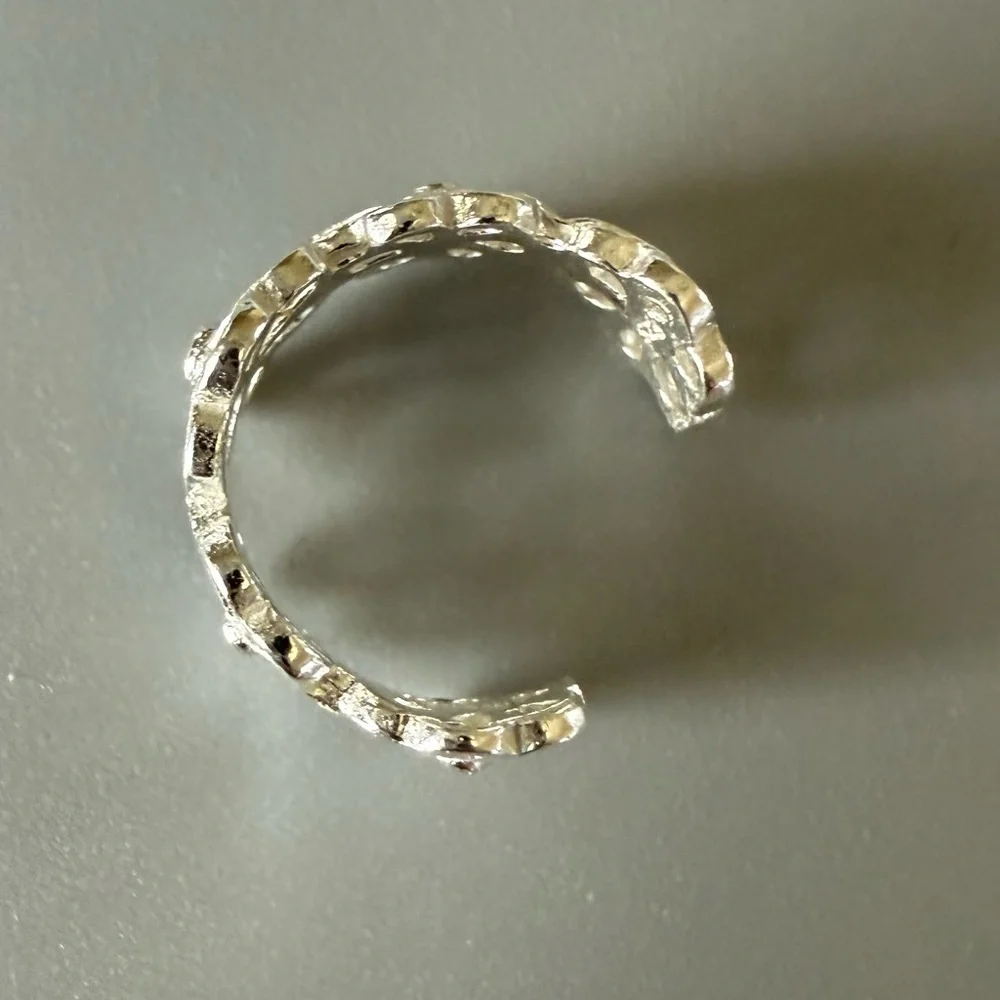 Sterling Silver Flower Cuff Earring